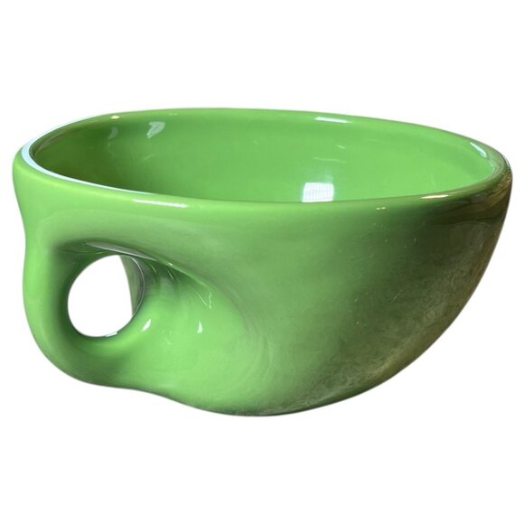 Vintage Buddah Bowl Elan McPherson 6" Flavour Design Coffee Soup Apple Green MCM - Picture 3 of 16
